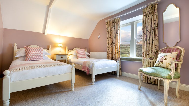 The twin bedroom at Housesteads, Northumberland